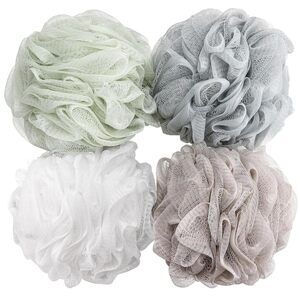 BTYMS Bath Sponge Loofah 4 Pack 60g Mesh Shower Pouf Body Scrubber
